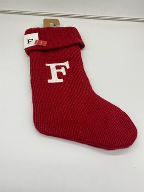 Wondershop Stocking Letter F red/white new color